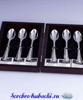 набор серебряных кофейных ложек