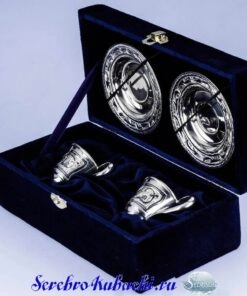 набор серебряных кофейных пар
