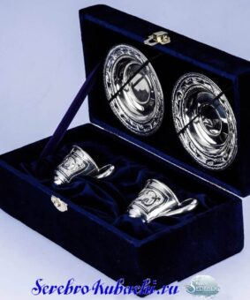 набор серебряных кофейных пар