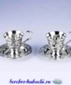 набор серебряных кофейных пар