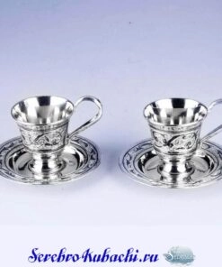 набор серебряных кофейных пар