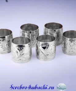 набор колец для салфеток серебро 875 пробы