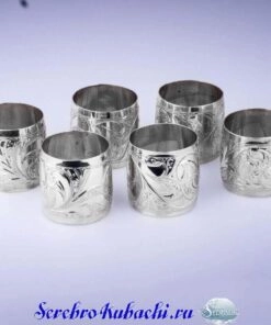 набор колец для салфеток серебро 875 пробы