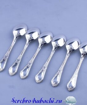 Набор серебряных чайных ложек 1