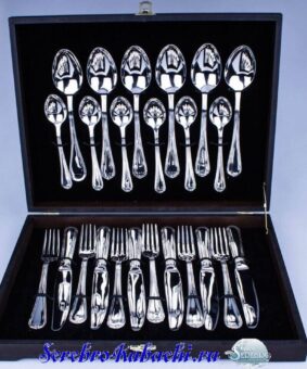 Серебряные приборы 15 набор серебряных приборов