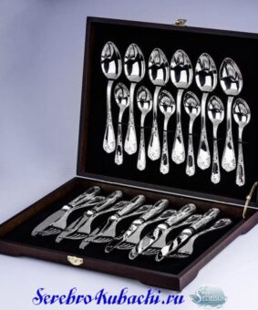 серебряные столовые приборы