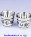 набор серебряных стопочек