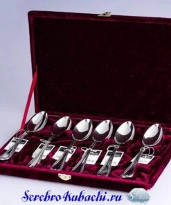 набор столовых ложек серебро