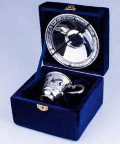 пара кофейная серебро