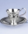 пара кофейная серебро