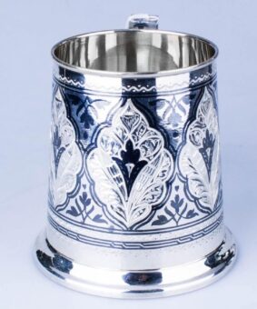 пивная кружка серебро