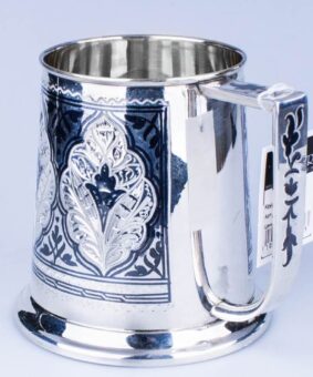 пивная кружка серебро