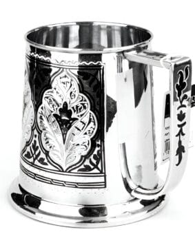 пивная кружка серебро