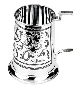 пивная серебряная кружка