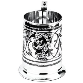пивная серебряная кружка