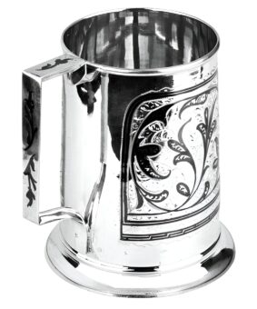 пивная серебряная кружка