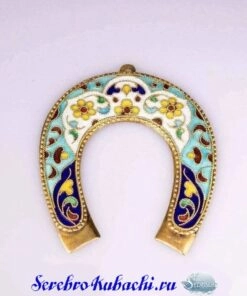 серебряная подкова эмаль