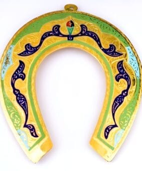 Подкова из серебра с эмалью