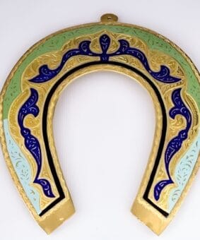 Подкова из серебра с эмалью
