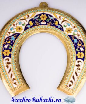 позолоченная серебряная подкова