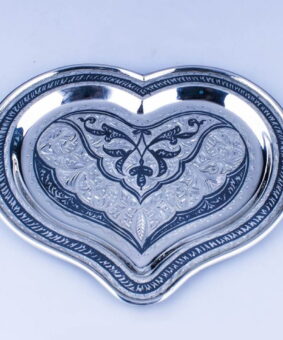 поднос свадебный серебряный