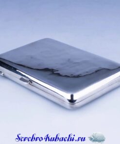 портсигар из серебра зеркальный