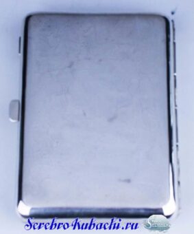 портсигар из серебра зеркальный