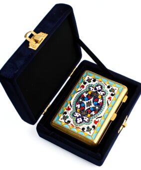 Портсигар из серебра с эмалью