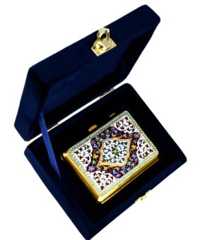 портсигар из серебра с эмалью