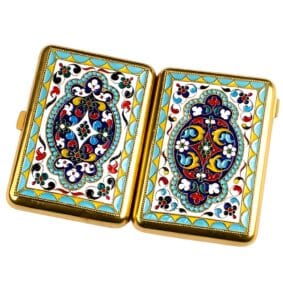 Портсигар из серебра с эмалью