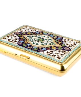 портсигар из серебра с эмалью