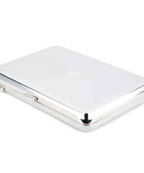 портсигар из серебра зеркальный