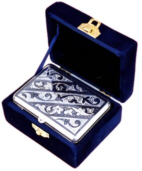 Портсигар серебро