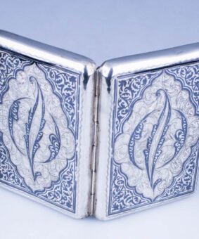 серебряный портсигар кубачи