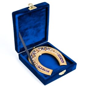 позолоченная серебряная подкова