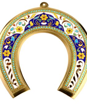 позолоченная серебряная подкова