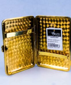 позолоченный серебряный портсигар с эмалями