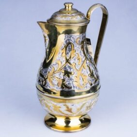 позолоченный серебряный кувшин кубачи