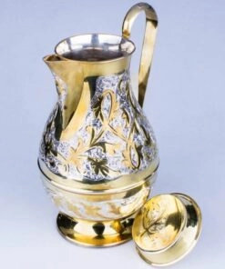 позолоченный серебряный кувшин кубачи