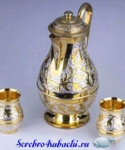 позолоченный серебряный набор для воды
