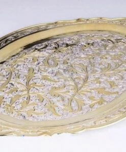 позолоченный серебряный поднос