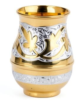 Серебряный сервиз для воды "Позолоченный" 8 позолоченный серебряный стакан