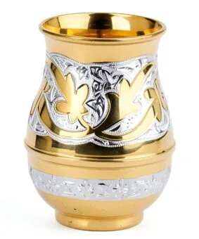 Серебряный сервиз для воды "Позолоченный" 8 позолоченный серебряный стакан