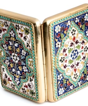 позолоченный серебряный портсигар