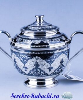 сахарница из серебра