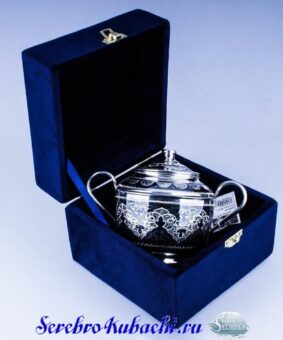 сахарница из серебра