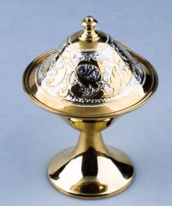 позолоченная серебряная икорница