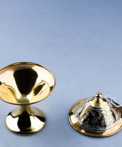 позолоченная серебряная икорница