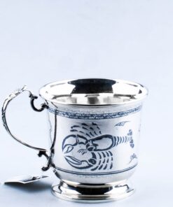 серебряная кружка знак зодиака рак