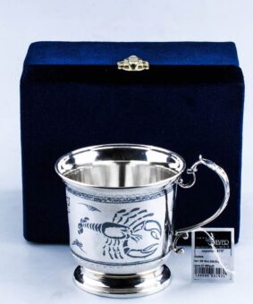 серебряная кружка знак зодиака рак
